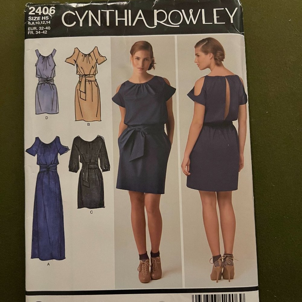 2406 New/uncut Cynthia Rowley Sewing Pattern